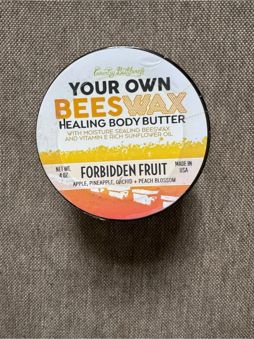 Country Bathhouse Your Own Beeswax Healing Forbidden Fruit Body Butter Lotion